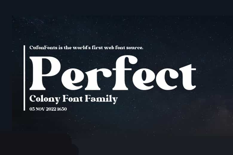 Perfect Colony Font Image 1
