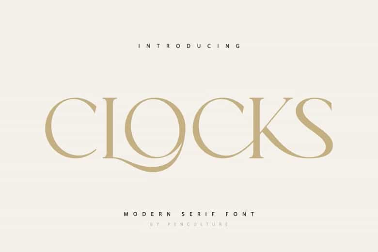Clocks Font Image 1