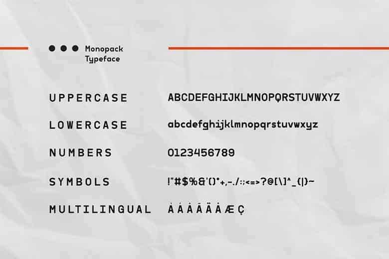 Monopack Font Image 3