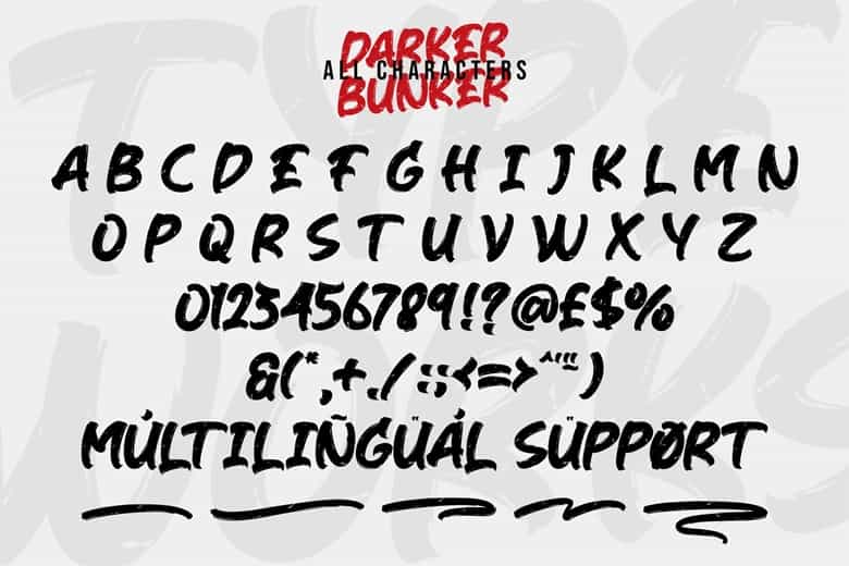 Darker Bunker Font Image 3