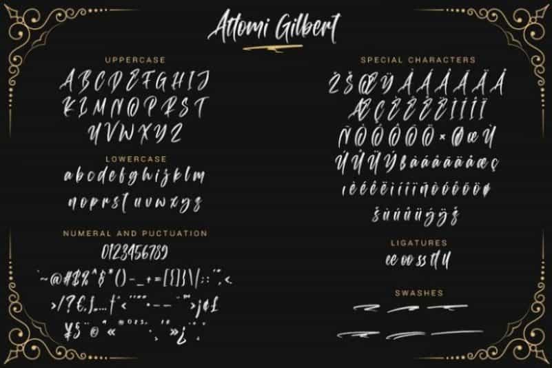 Attomi Gilbert Script Font Image 3