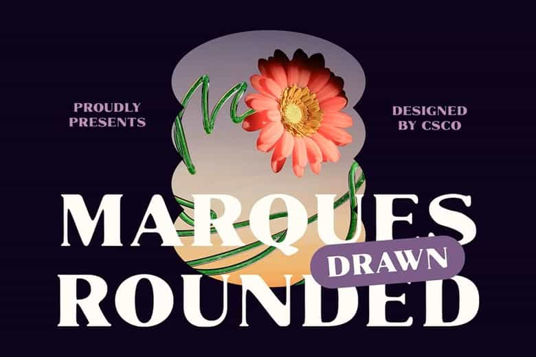 Marques Rounded Drawn Font Image 1