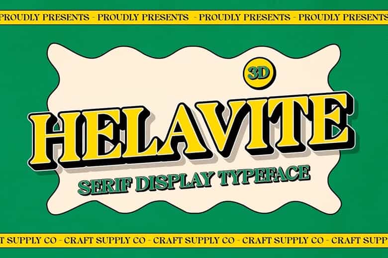 Helavite 3D Font Image 1