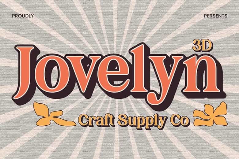 Jovelyn 3D Font Image 1
