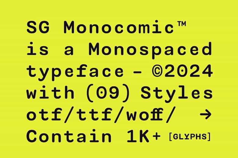 SG Monocomic Font Family Image 2