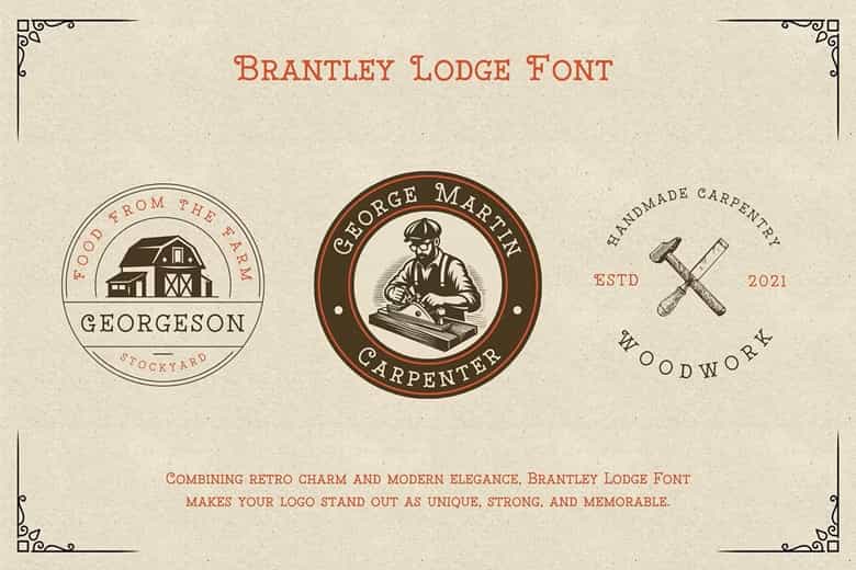 Brantley Lodge Font Image 2