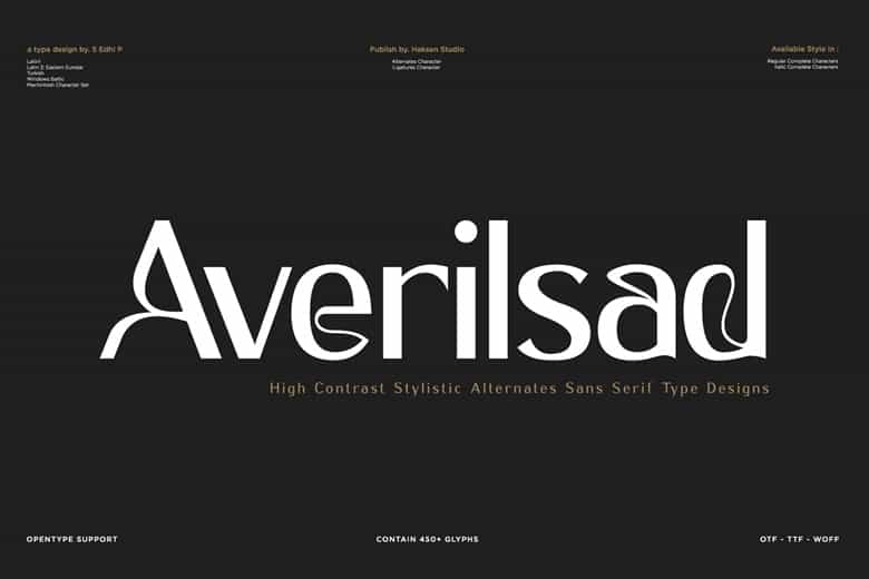 Averilsad Font Image 1
