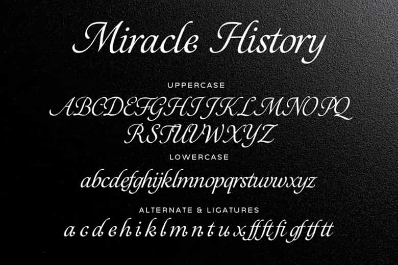 Miracle History Font Image 2