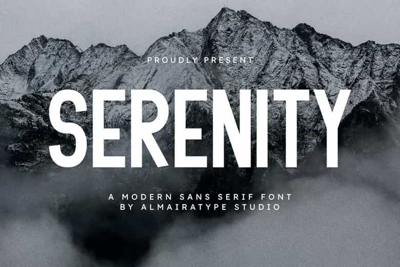 Serenity Font Free Image 1