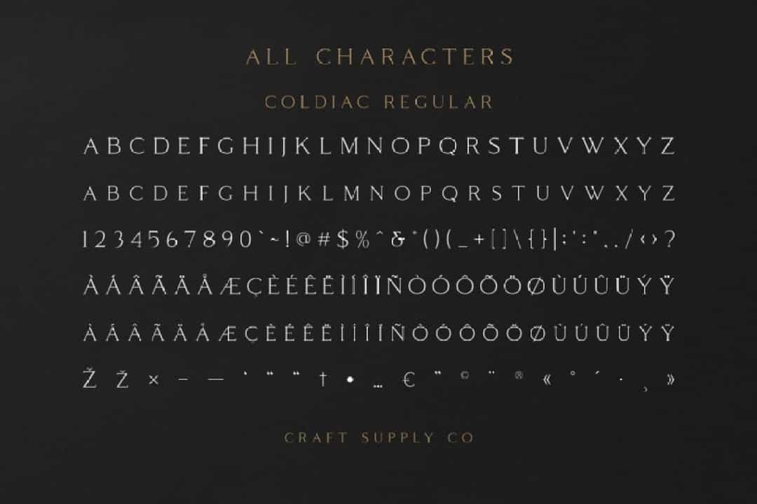 Coldiac Font Family Image 3