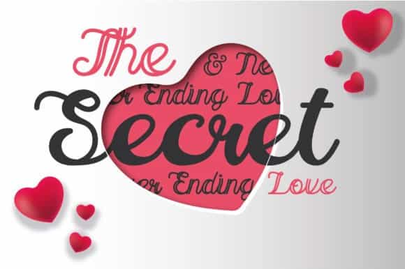 The Secret Love Font Image 1