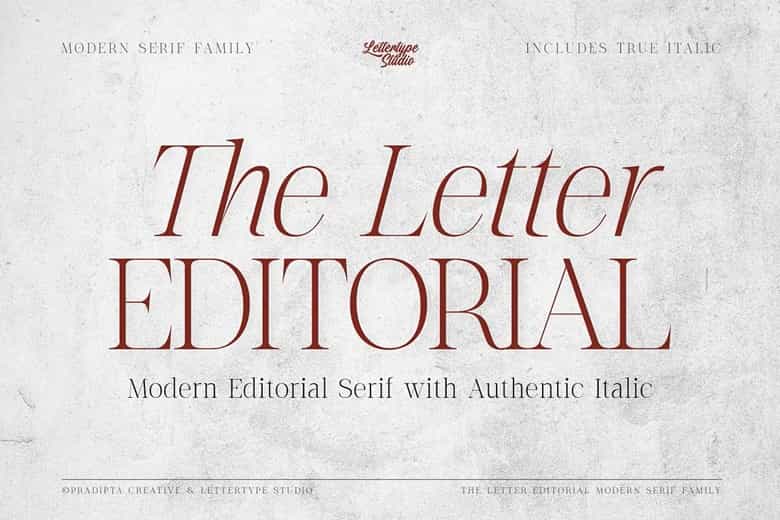 The Letter Editorial Font Image 1
