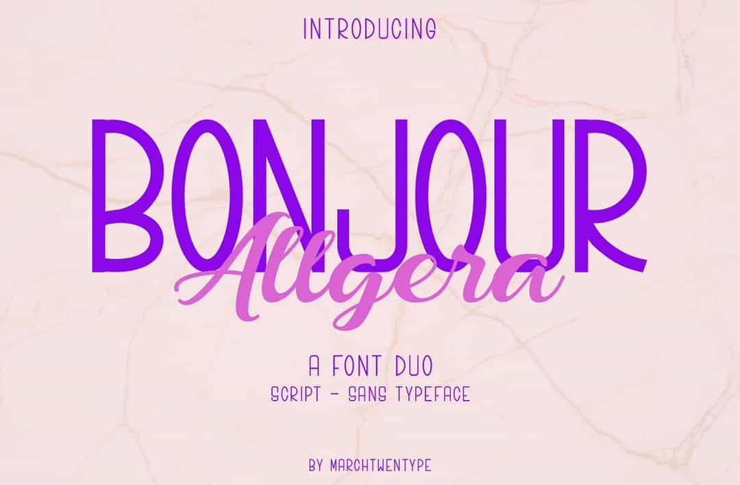 Bonjour Allgera Font Image 1
