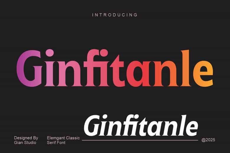 Ginfitanle Font Image 5