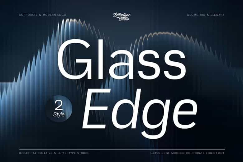 Glass Edge Font Image 1