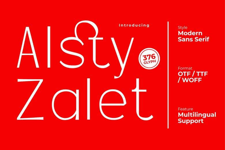 Alsty Zalet Font Image 1
