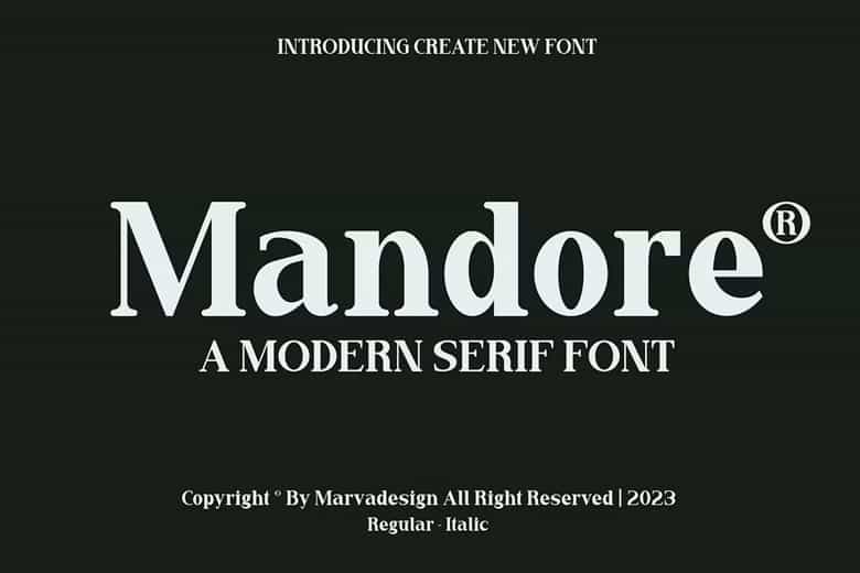 Mandore Font Image 1