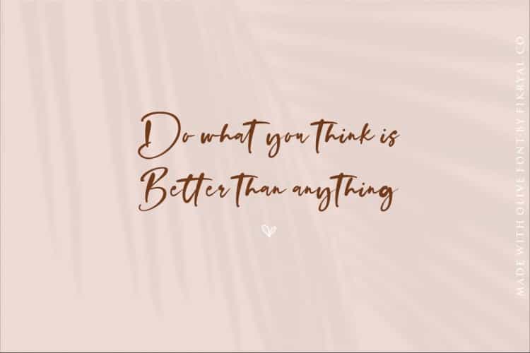 Olive Script Font Image 2
