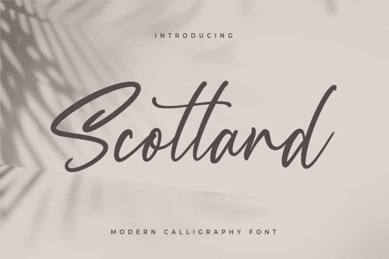 Scotland Calligraphy Font Image 1
