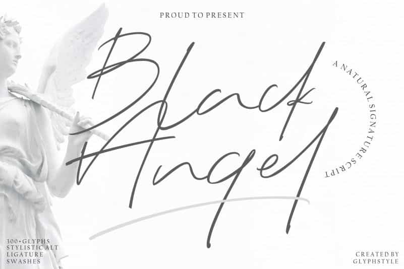Black Angel Signature Font Image 1