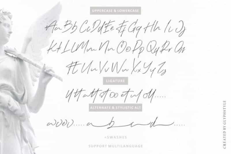 Black Angel Signature Font Image 3