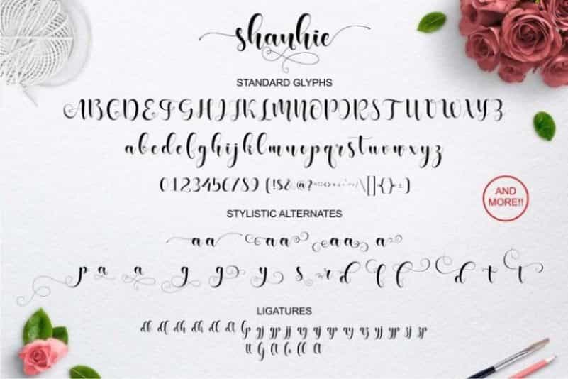Shanhie Script Font Image 3