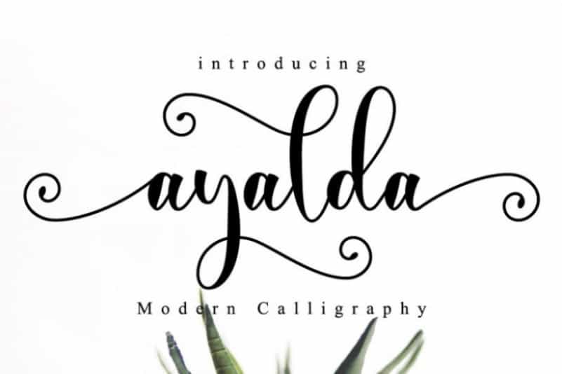 Ayalda Calligraphy Font Image 1