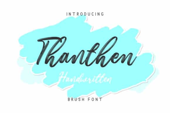 Thanthen Brush Font Image 1
