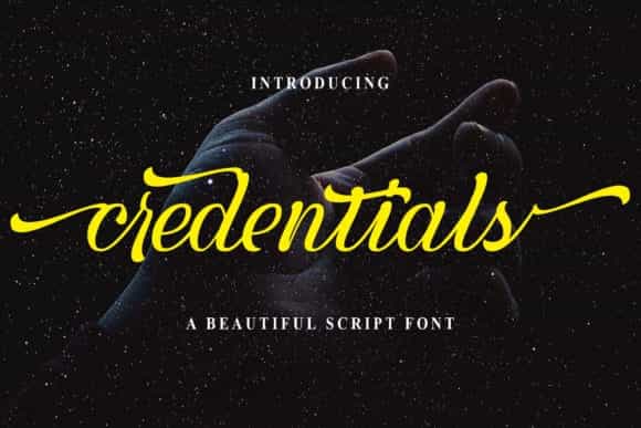Credentials Script Font Image 1