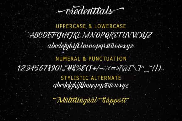 Credentials Script Font Image 2