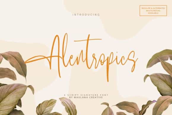 Alentropics Font Image 1