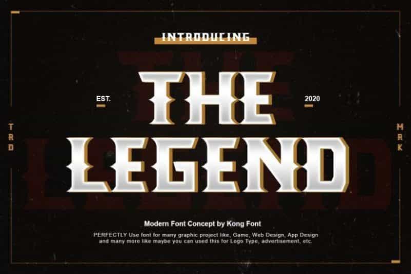 The Legend Display Font Image 1