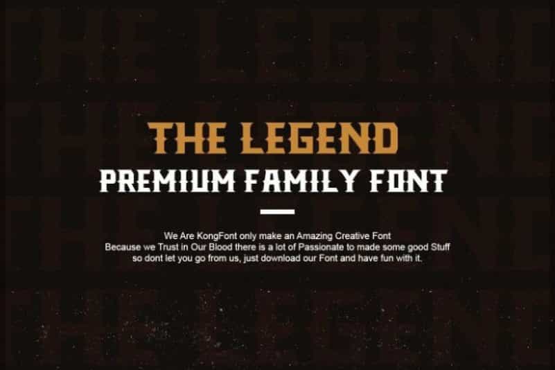 The Legend Display Font Image 2