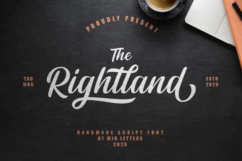 Rightland Modern Bold Script Image 1