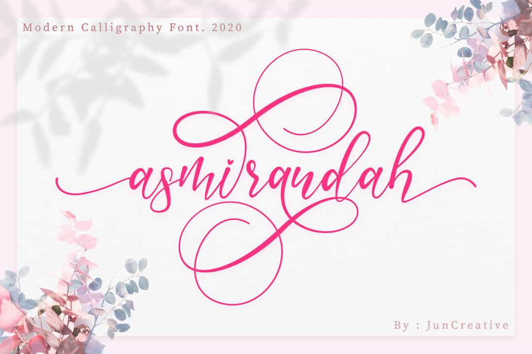 Asmirandah Calligraphy Font Image 1