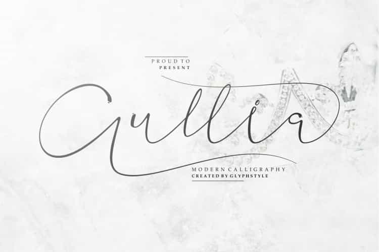 Aullia Modern Calligraphy Font Image 1