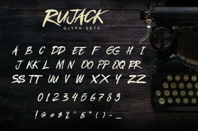 Rujack Brush Font Image 3