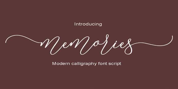 Memories Font Image 1