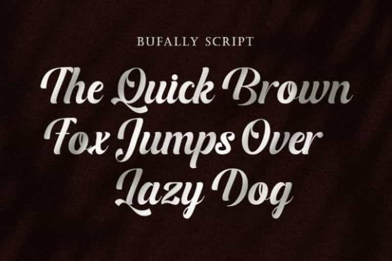 Bufally Calligraphy Font Image 2