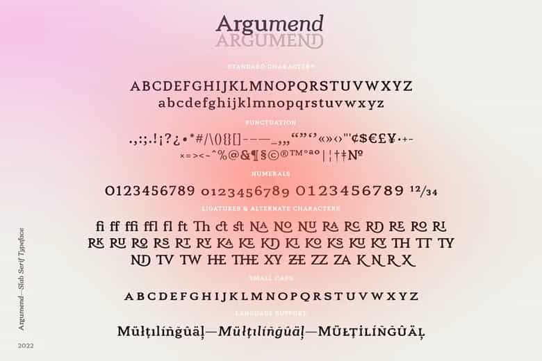 Argumend Font Image 210