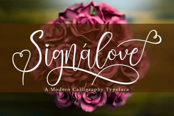 Signalove Calligraphy Font Image 1