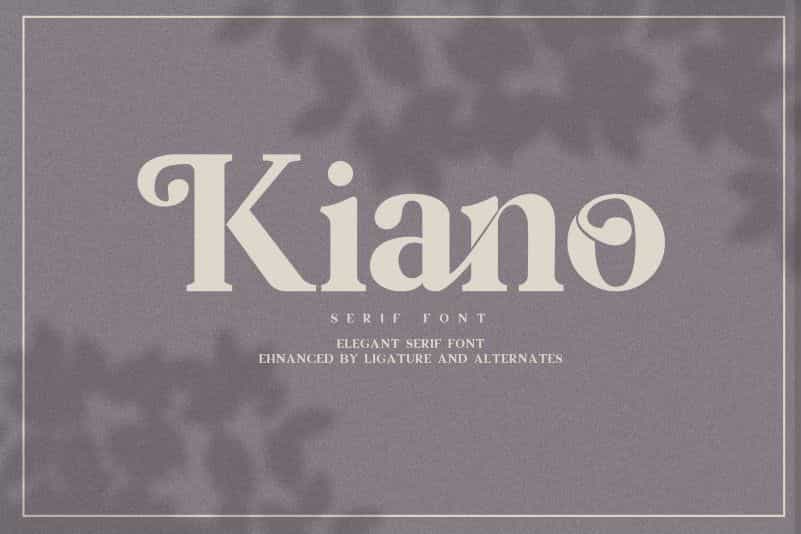 Kiano Free Serif Font Image 1