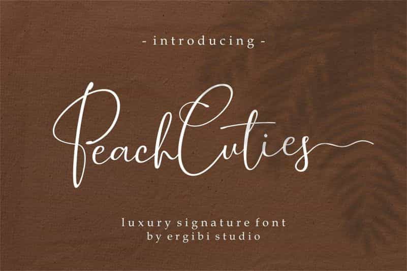 Peach Cuties Signature Font Image 1