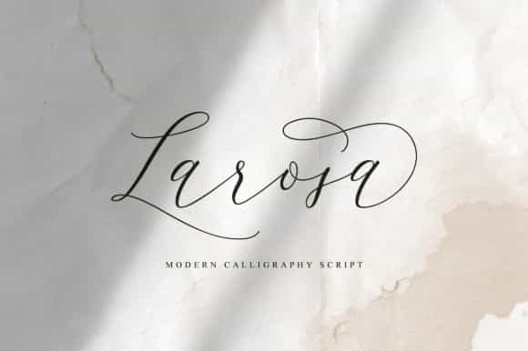 Larosa Modern Calligraphy Font Image 1