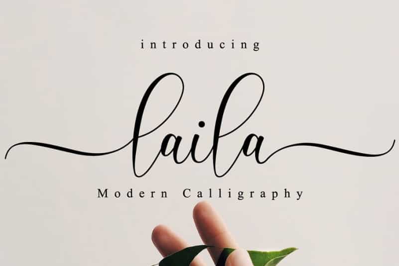 Laila Modern Calligraphy  Font Image 1
