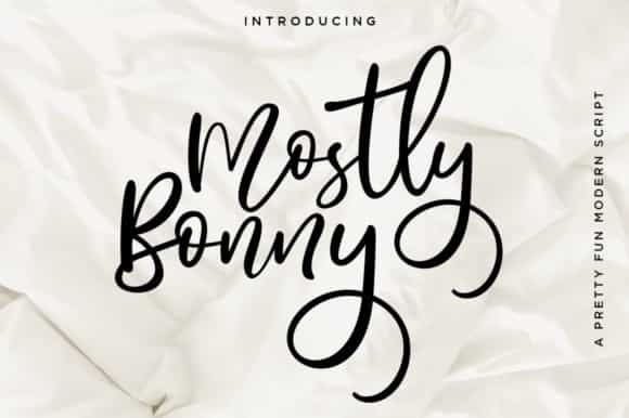 Mostly Bonny Script Font Image 1