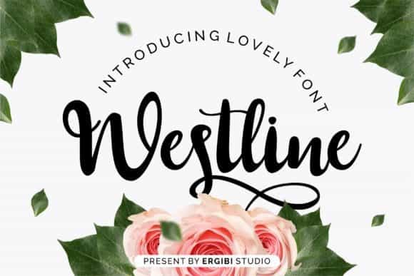 Westline Calligraphy Font Image 1