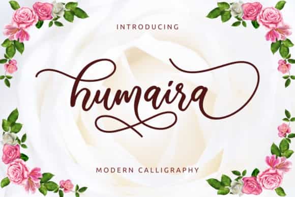 Humaira Modern Calligraphy Font Image 1