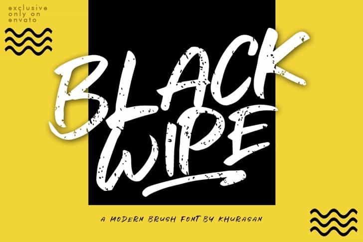 Black Wipe Brush Font Image 1