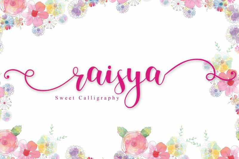 Raisya Calligraphy Font Image 1